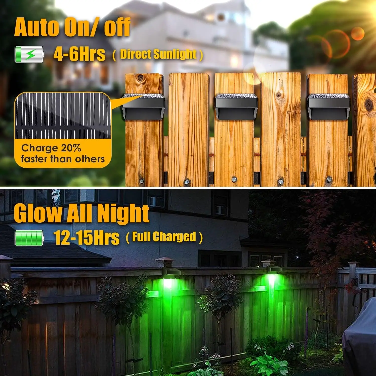 Imagem -03 - Rgb Solar Wall Lights For Garden Luzes Decorativas Led Fence Branco Fresco Quente ao ar Livre Impermeável Quintal Balcão Decoração Lâmpada