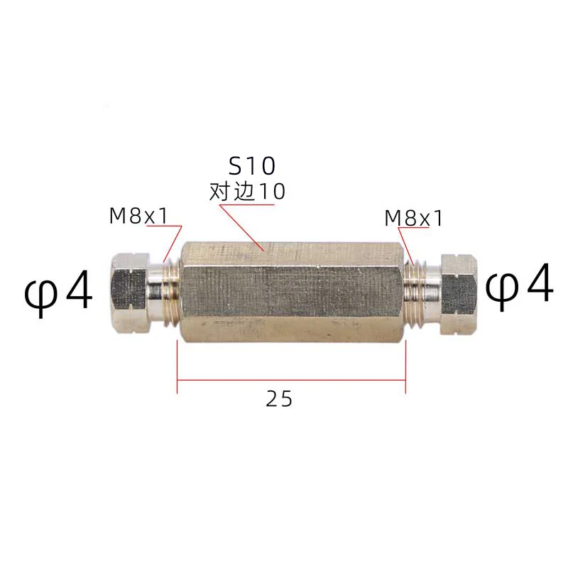 Tubo flessibile in rame con giunto di transizione idraulica dritto bidirezionale con filettatura interna in ottone specifica senza soluzione di