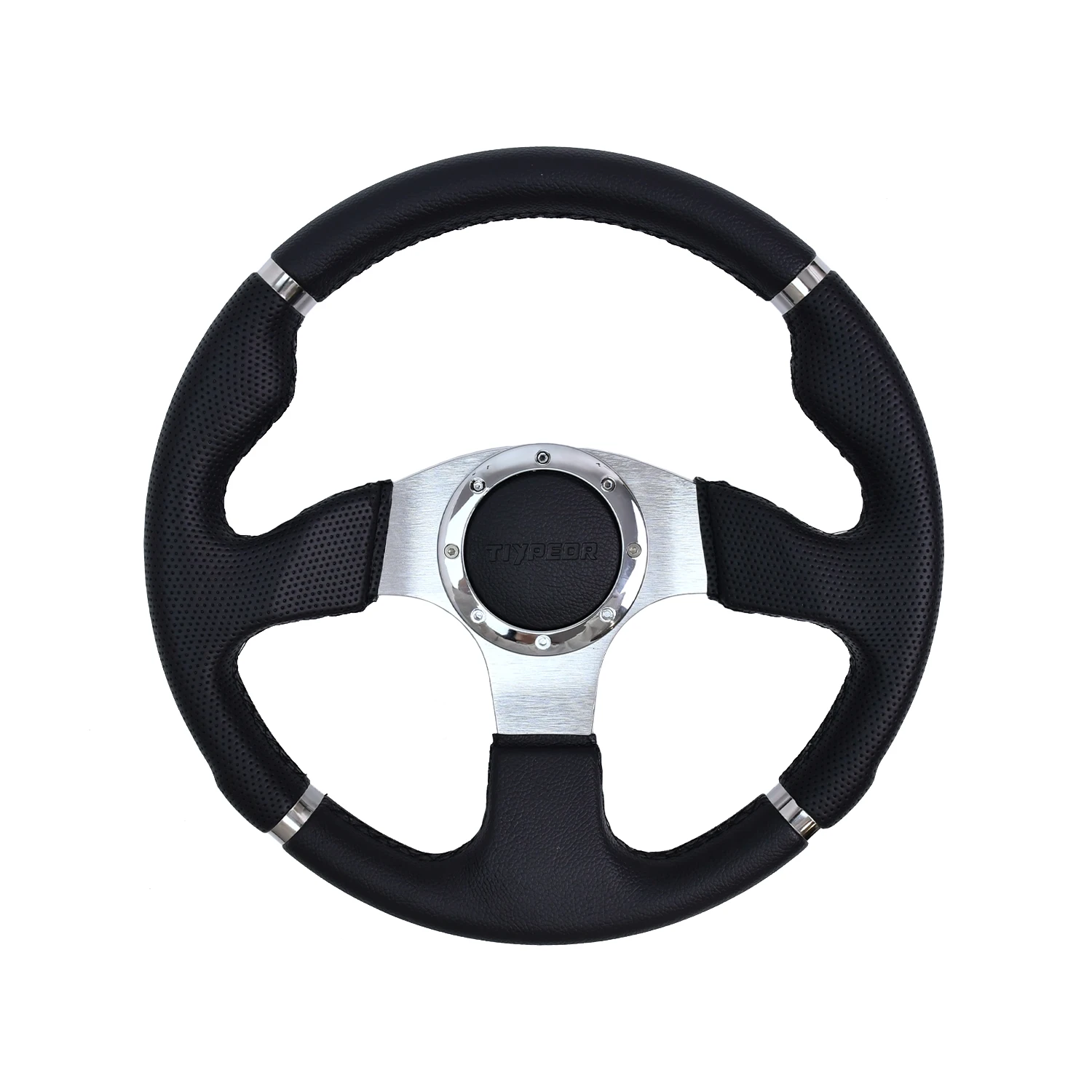TIYPEOR 320mm 13inch Sport Car Leather Steering Wheel Game Kart Drift Racing Steering Wheel