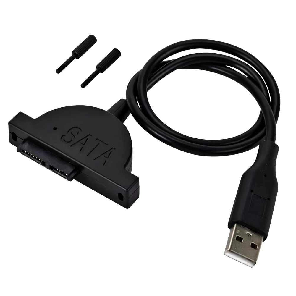 USB 2.0 SATA Cable Optical Driver Adapter Cable CD/DVD ROM Drive Converter Adapter Converter Cable for PC Laptop Notebook