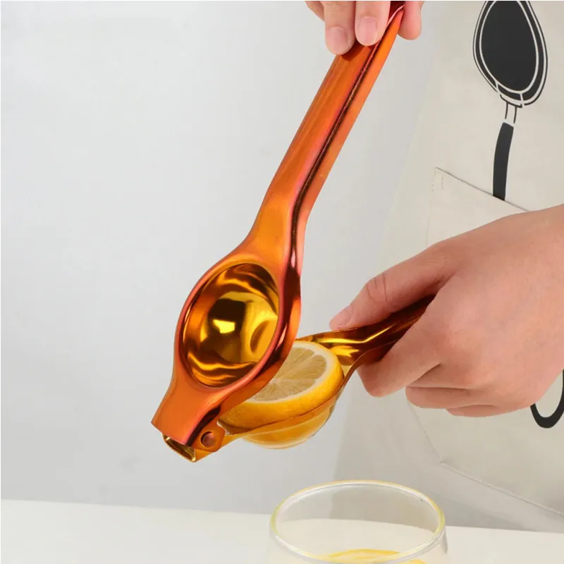 Gold Stainless Steel Manual Juicer Household Lemon Clip Creative Orange Juicer Squeezer Fruit Hand Pressing Kitchen Accessories