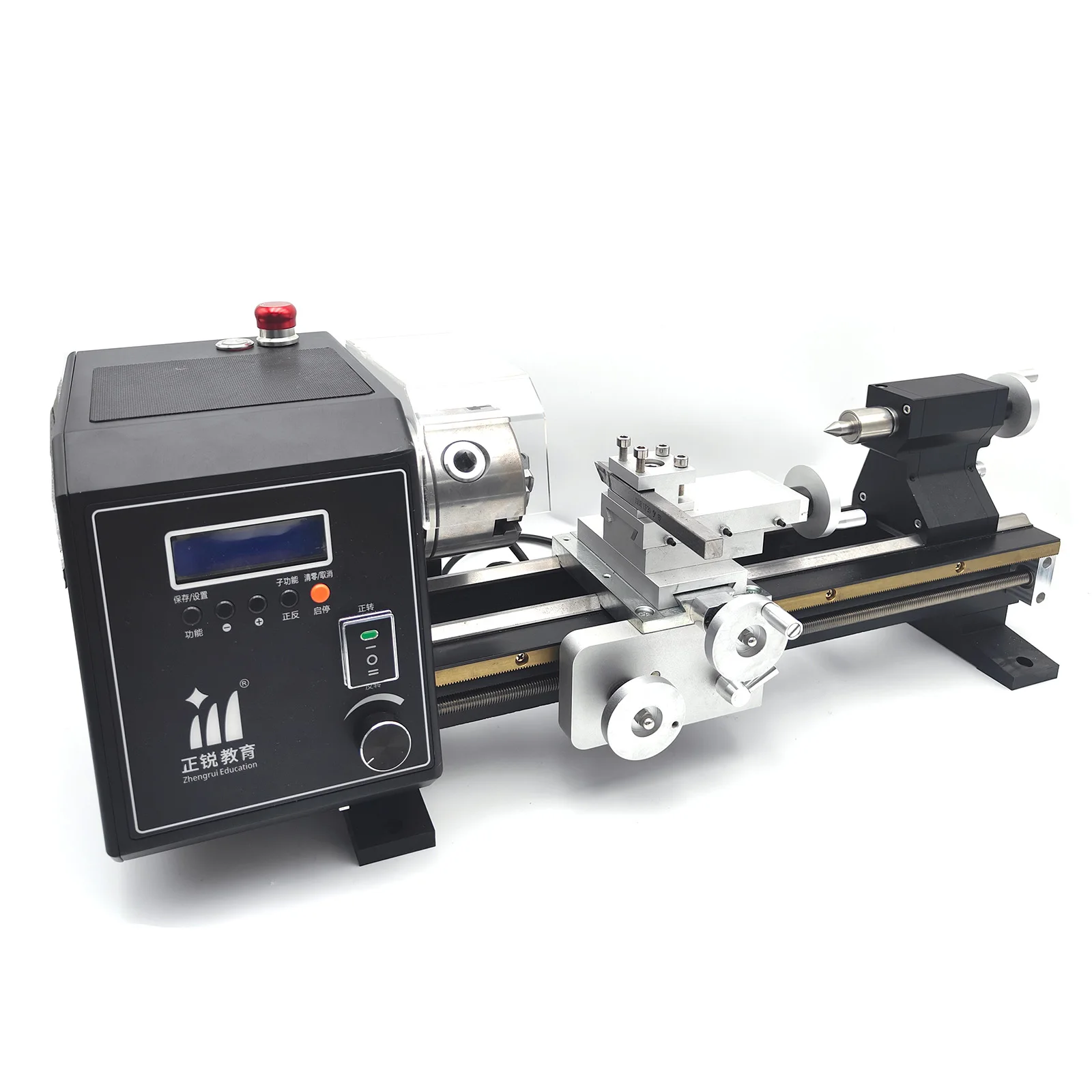 Mini Precision Intelligent Miniature Metal Lathe Machine CNC Auto Left&Right Threading Making 200-500W Adjustable 0-2000 rpm