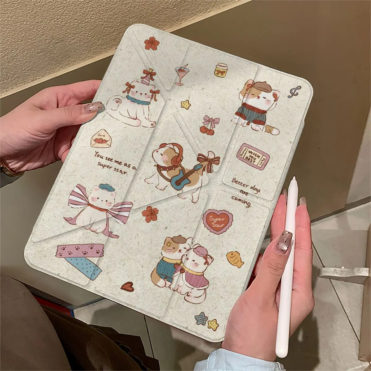

Music Cat Splice Green Dog Avatar For iPad Pro Air M5 M4 M3 M2 18 20 21 22 2 1 11th A16 12.9" 10 9 8 7 6 5 Th Mini 7 6 8.3" Case