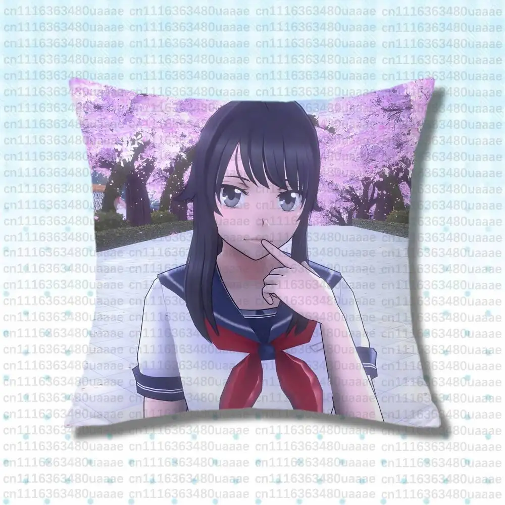 Ayano Aishi Y-Yandere Simulator Printed Cushion Pillow Case Covers Fantasy Inspired Sofa Home Room Decor
