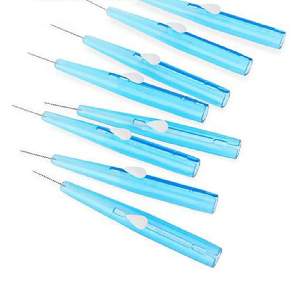 60 uds 07mm palillo de dientes de limpieza profunda Oral cepillo de cuidado bucal hilo dental (azul) cepillo interdental cepillo dental