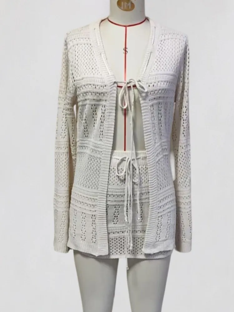 2026年女性用ビーチ2ピースセットビキニカバーアップ水着トップスとハイウエストスカートセクシーレディース水着カバーアップ水着