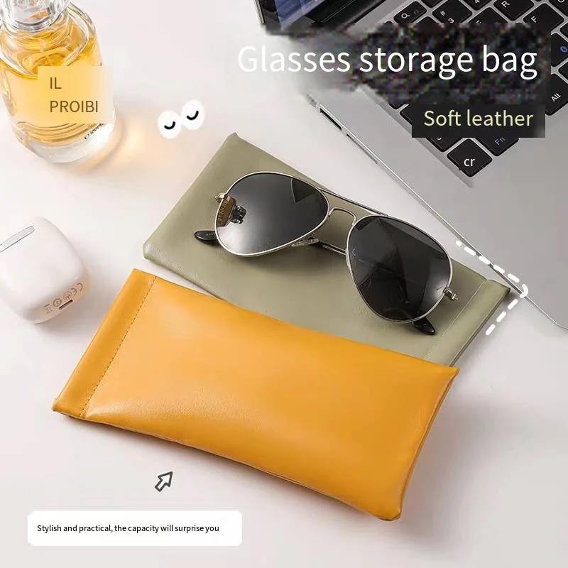 1/2pcs Automatic Closed Sunglasses Case PU Leather Glasses Storage Bag Waterproof Glasses Protective Cover Eyewear Storage Bag
