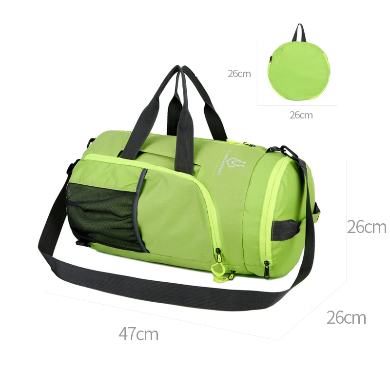 Bolsas de viaje de nailon para mujer, bolso portátil para actividades de fin de semana, pelota plegable, pelotas de baloncesto