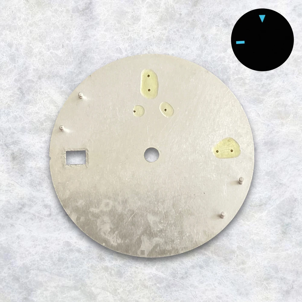 28.5mm S Logo Dial Roman numerals For NH35/NH36/4R/7S Japanese Automatic Movement Blue Luminous Watch  Modification Accessories