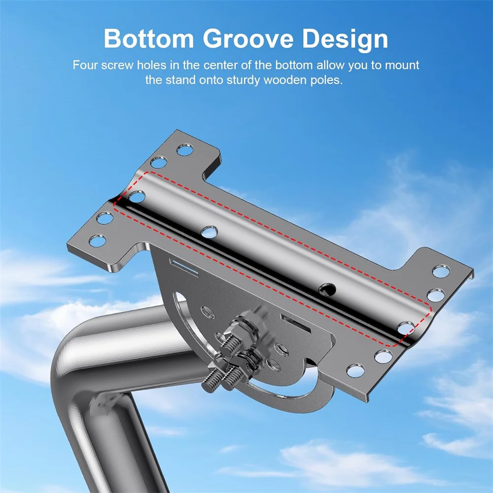 Starlink Gen 3 Mount Bracket,160°Adjustable Tilt,Roof Wall Pole Mount,with Pole and Pipe Adapter,for Standard 4X,Enterprise Dish