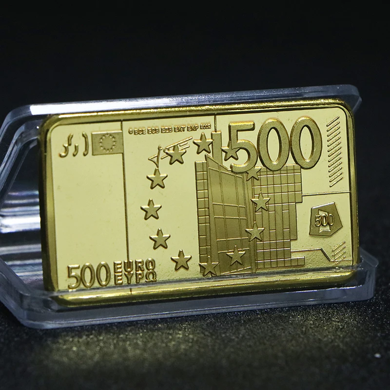 European 500 Euro Banknote 24K Gold Souvenir Bullion Bar Coin Festival Gifts Collection