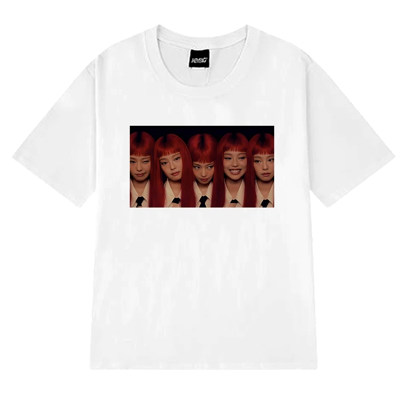 الجديد في جيني روبي 2025 ألبوم جديد تي شيرت أنيق KPop للرجال والنساء Y2k تي شيرت كبير الحجم بأكمام قصيرة ملابس قطنية للجنسين #1
