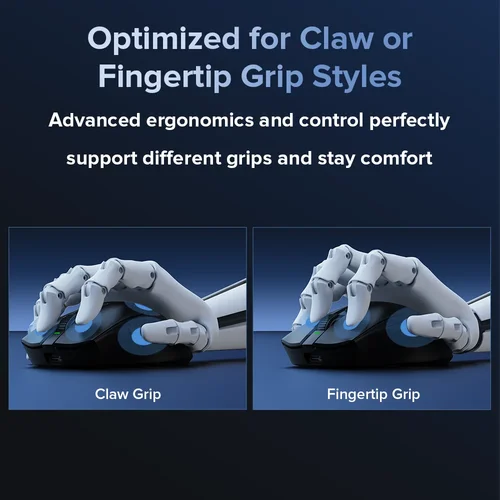 Imagen 2 del producto Ratón inalámbrico para juegos Delux M600 PMW3395 49g ligero 2,4G conexión de modo Dual ratón Macro recargable para jugadores de PC