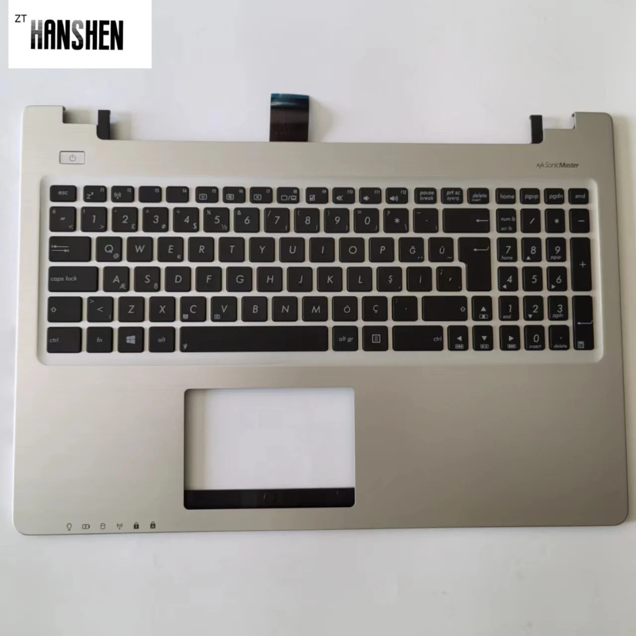 Hanshen FR GR TR มัน UK คีย์บอร์ด aptop สำหรับ Asus K56 S550 K56CB S56 R505C S550CB K56CM S56C แป้นพิมพ์ A56CB A56C พร้อมฝาครอบ