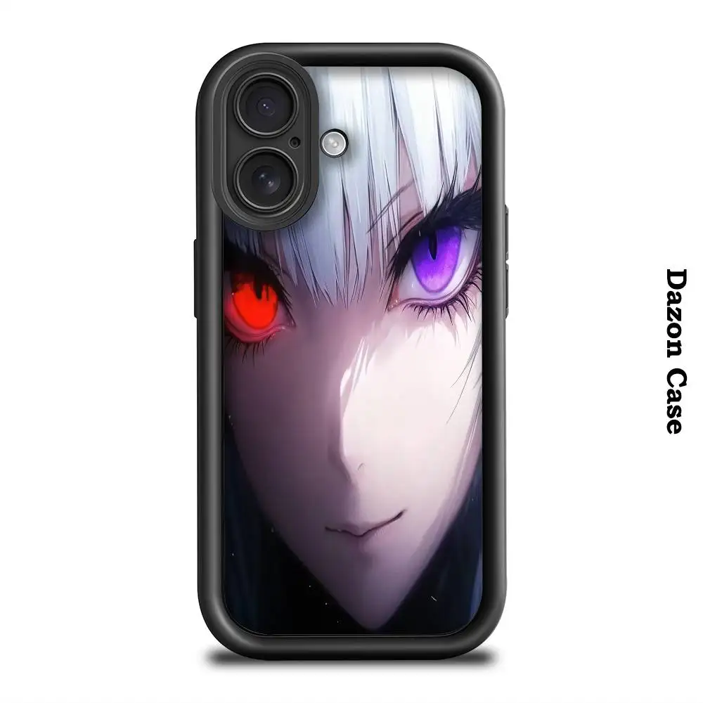 

Anime Girls Cool Cute Phone Case Black Frosted Case For IPhone 16 15 14 13 12 11 Pro Max Back Cover Cases