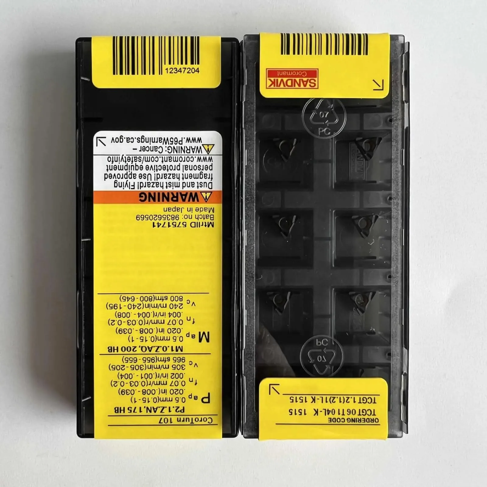 

Original SANDVIK / TCGT06T104L-K 1515 / Hard alloy CNC Blade 10 Pcs