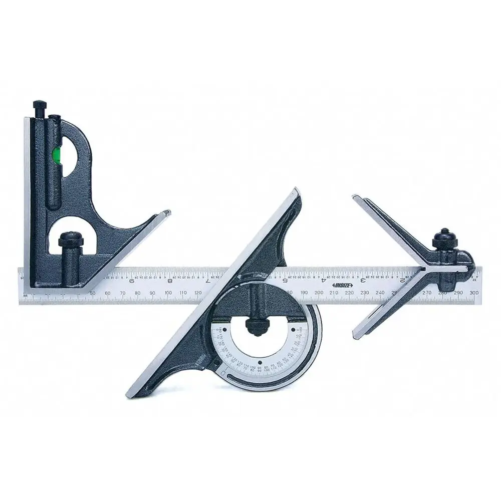 

Precision Combination Square Set with 1/32, 0.5 mm, 1/64, and 1 mm Graduations