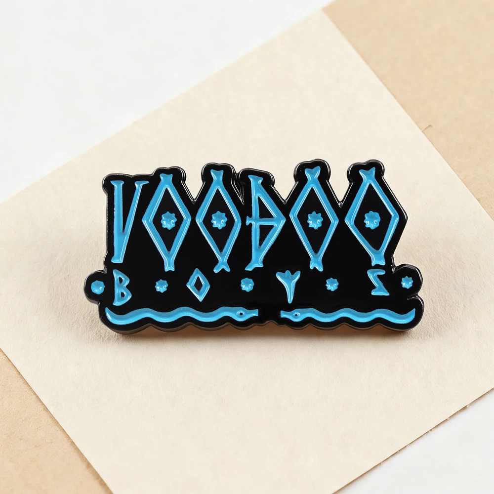 Voodoo Boys Badge Punk 2077 Mysterious Gang Logo Enamel Pin RPG Peripheral Jewelry Gamer Cosplay Gift Collect view 4