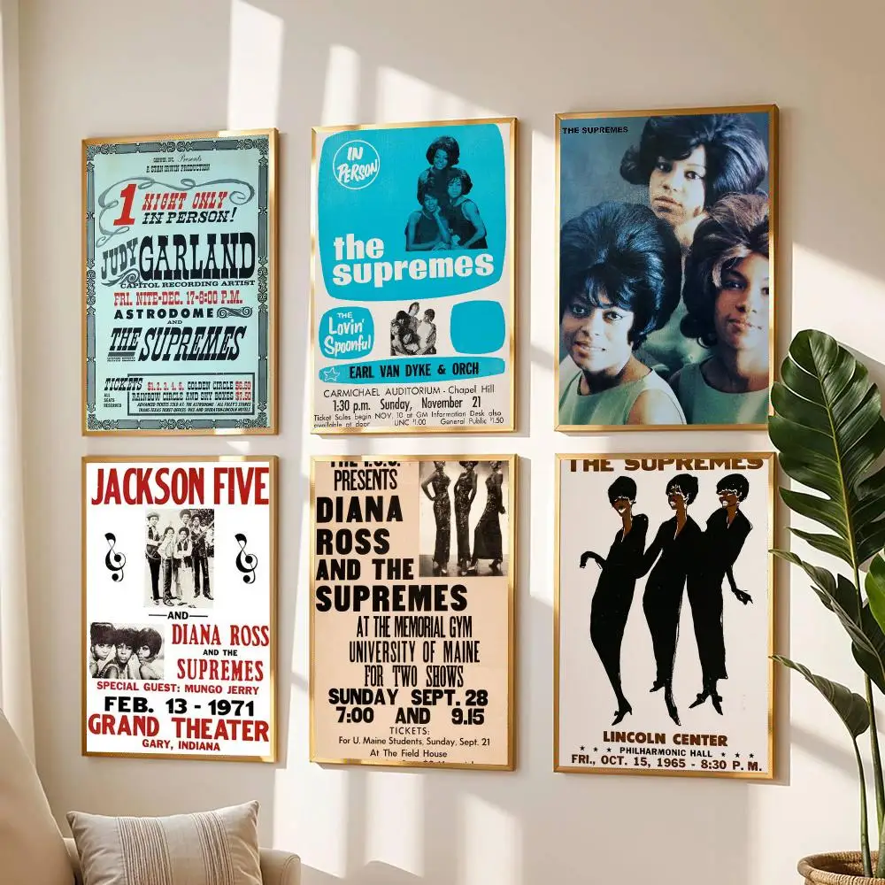 band T-The Supremes-S Poster Modern Wall Decal for Living Room Cafe Office Bar and Bedroom