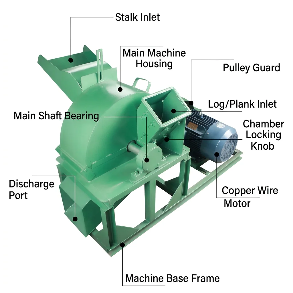 #Factory Direct Sales Movable Wood Crusher Garden Tree Crusher Agricultural Straw Crusher
