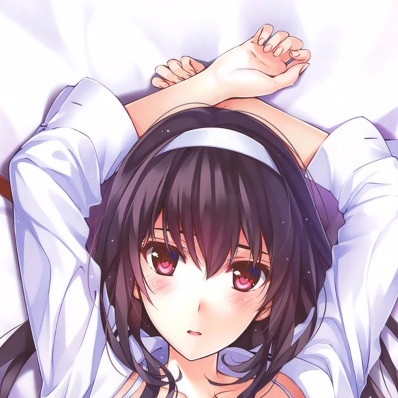 Utaha Kasumigaoka Anime Dakimakura Pillow Cover Double Sided Print Hugging Body Pillow Case Multi Size 120-180cm