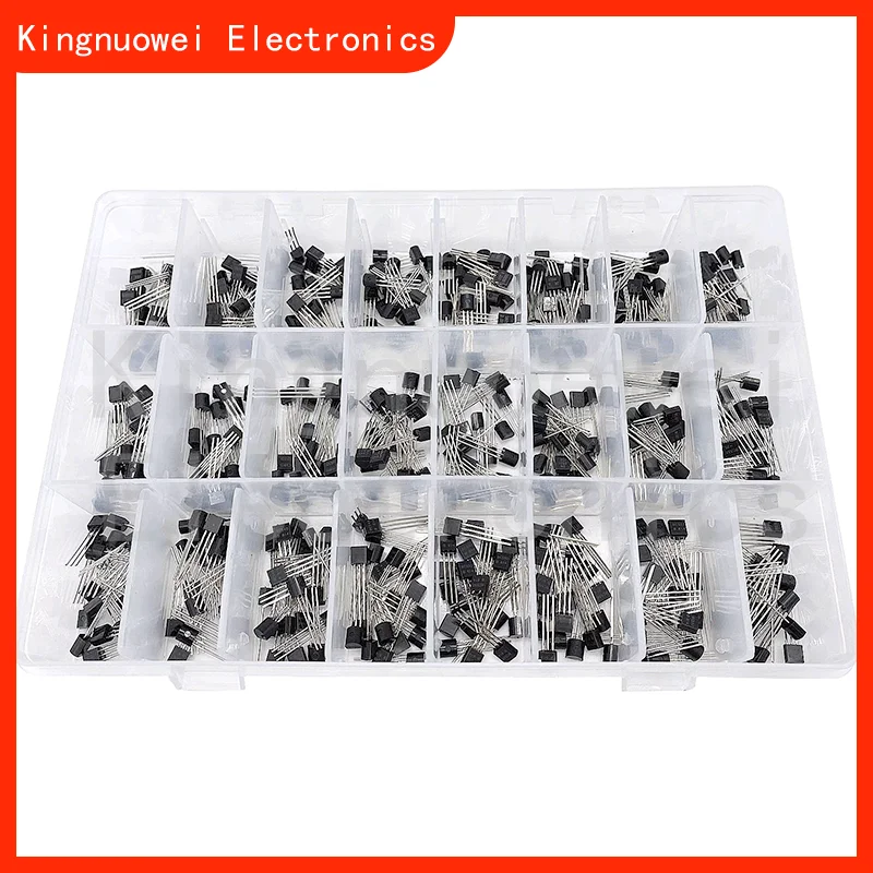 480 pieces of 24 value Triode Transistor kit NPN/PNP silicon tube kit electronic component box