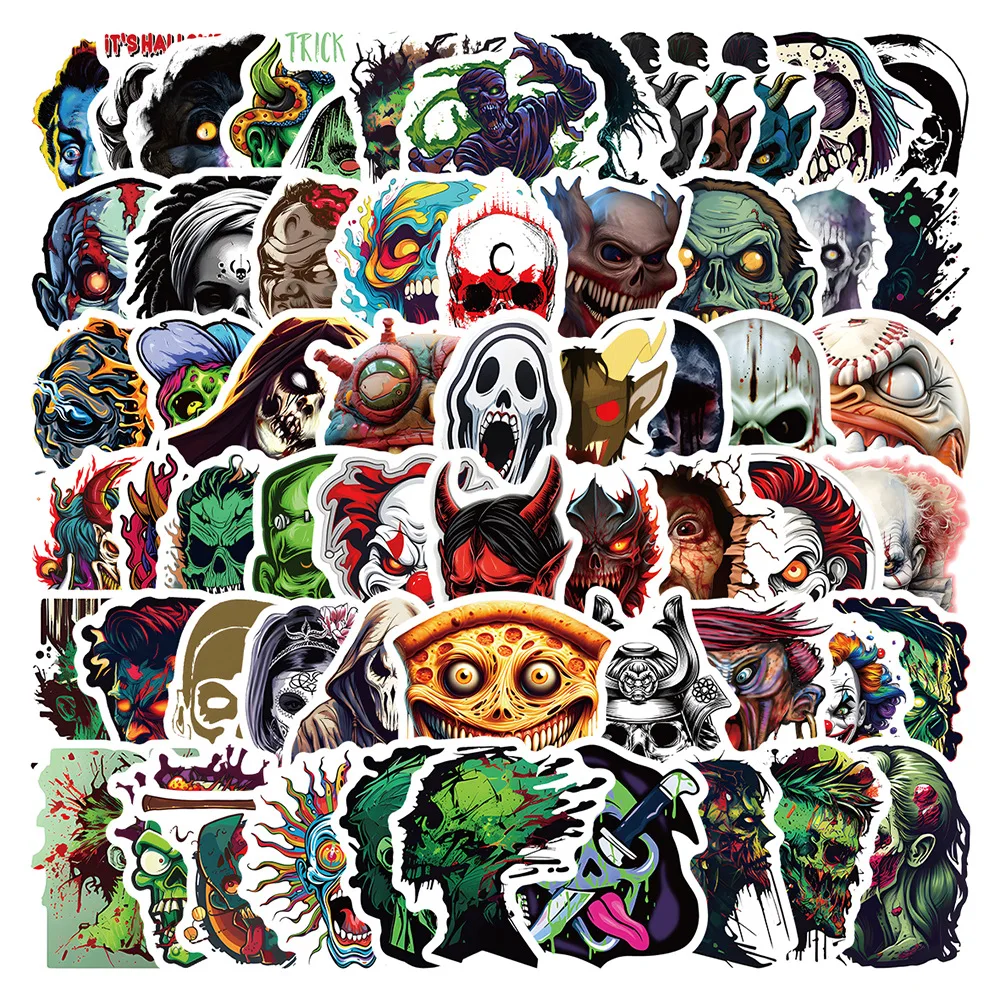 10/30/50pcs Horror Ghostface Cartoon Graffiti Sticker Helmet Mobile Phone Notebook Laptop Kids Toys Decal Decor Sticker