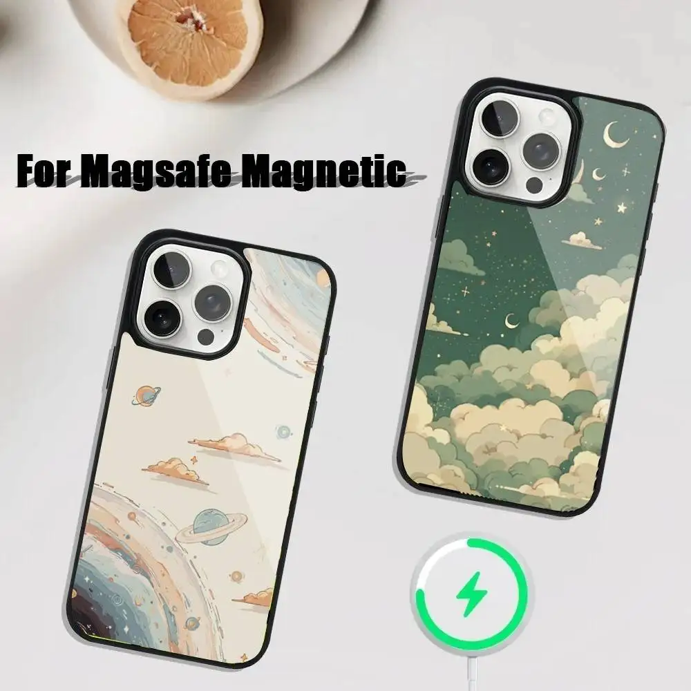 

Fairytale Starry Sky Phone Case For iPhone 17,16,15,14,13,12,11,Pro,Max,Plus,Mini,SE4,E Magnetic Magsafe Wireless Charging