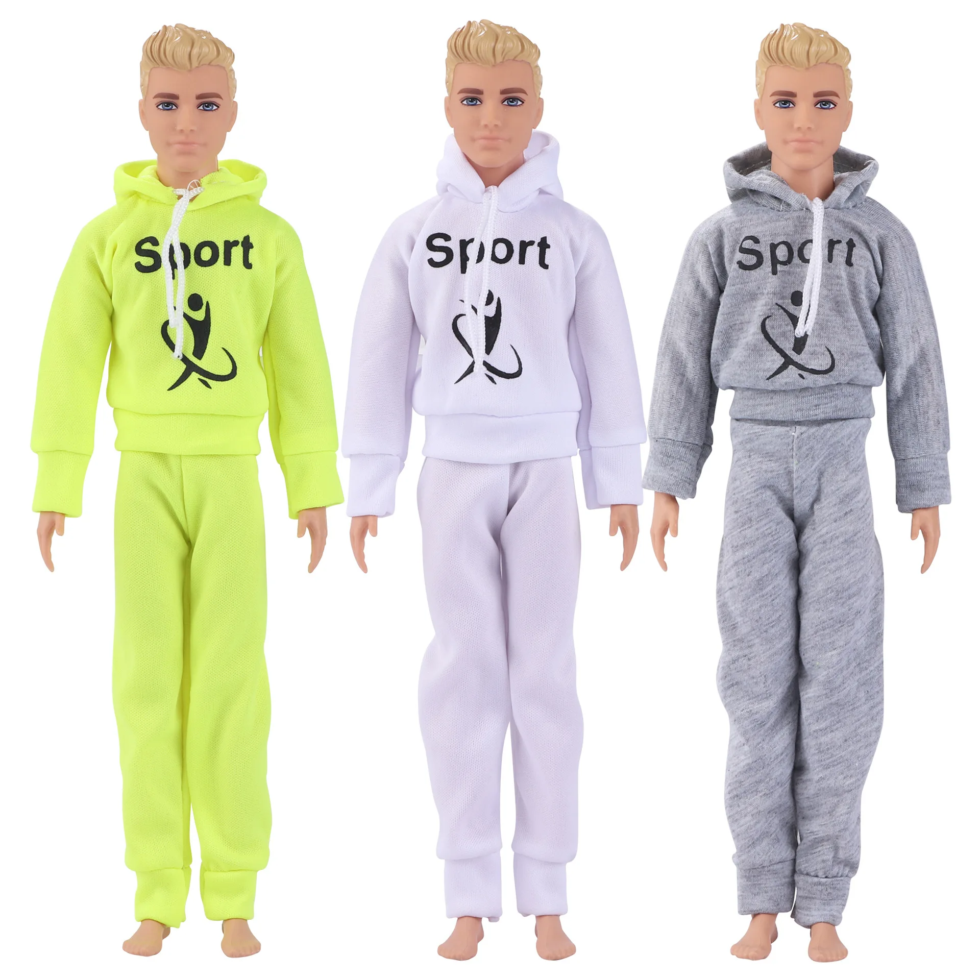 

Casual Fashion Plain-coloured Sportswear Set For 1/6 Male Ken Supermodel Doll 30cm Doll Sport Dress Up Clothes Accessories