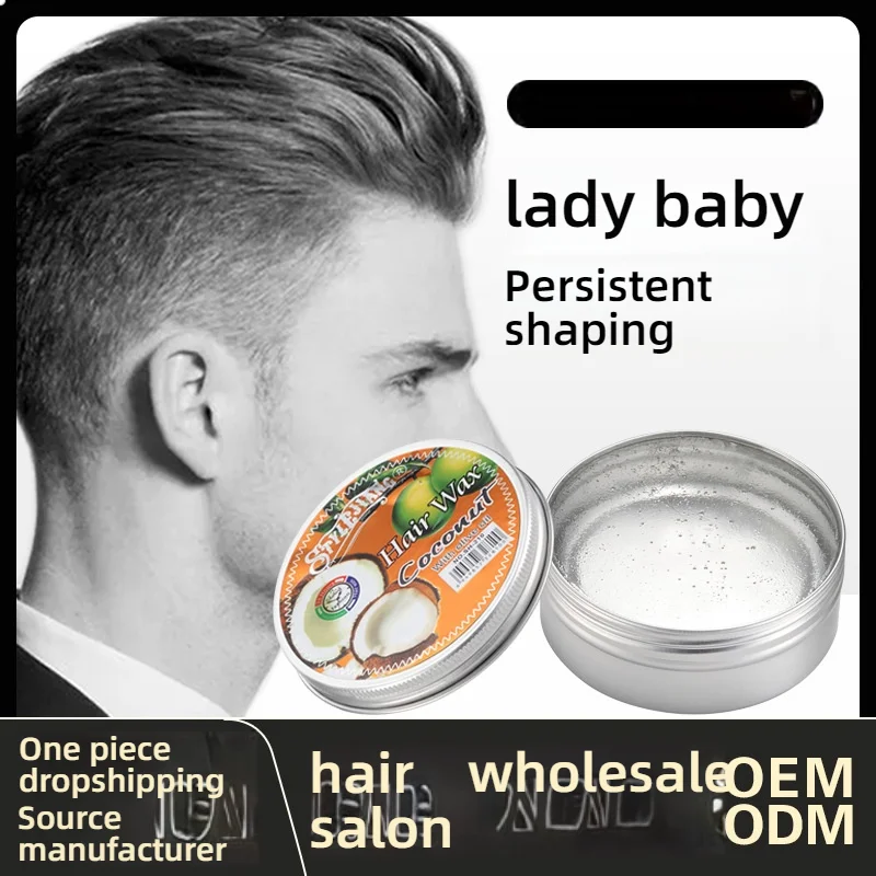 100g Men's Styling Wax - Strong Hold Hair Wax with Shea Butter, Matte Finish & Fresh Scent, Non-Greasy for Short Hairstyles