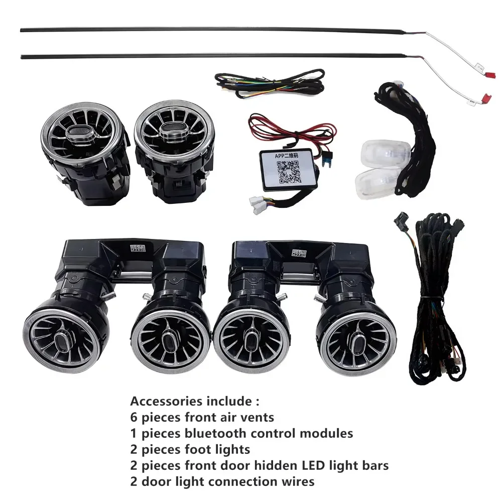 GT 2015-2018 64 Colors Front Air Outlet Vent Turbine C190 Ambient Light Kit For Mercedes Benz AMG GT W290