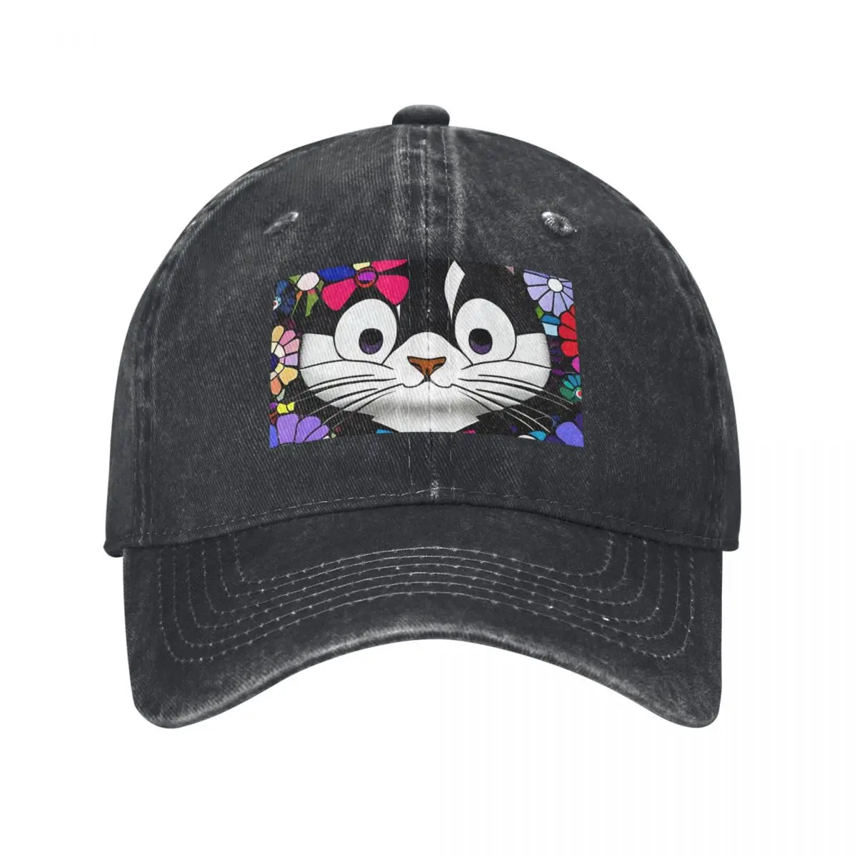 A Journey into the Colors of Tuxedo Cats : Pua The Whimsical Cat Baseball Cap New In The Hat black Men Women's