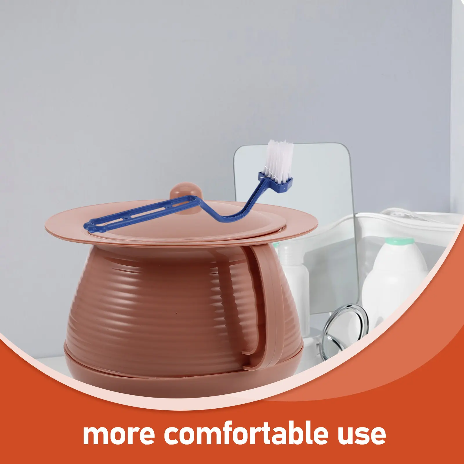 

Portable Urinal Chamber Pot Plastic Bedside Urinal with Lid Large Capacity Spill Proof Design for Home Hospital Elderly Women