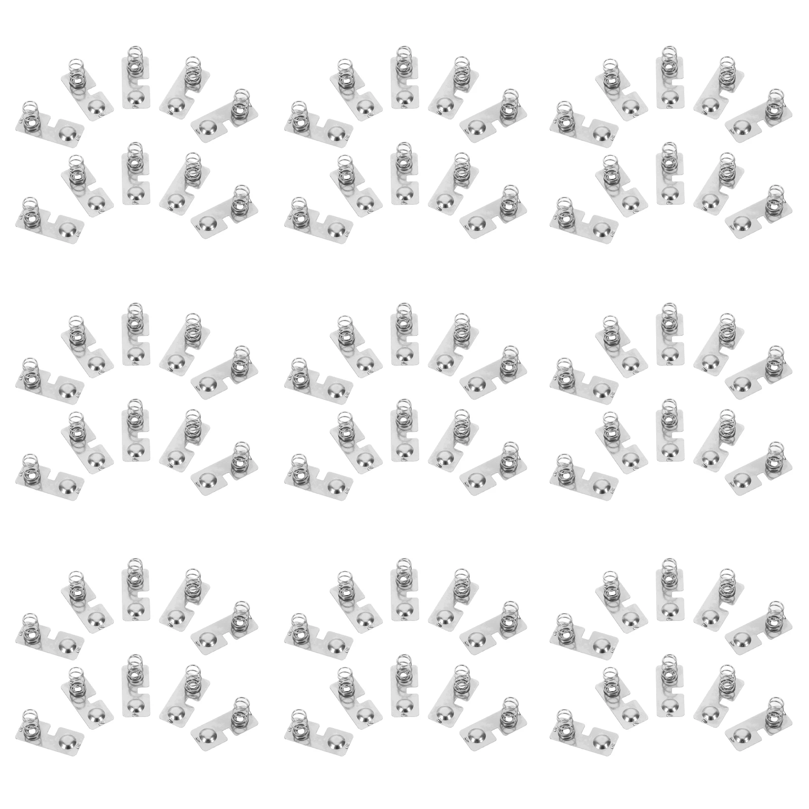 

100Pcs Spring Contacts Aa Stainless Steel Nickel Plated Corrosion Resistant Snap-in Terminals for DIY Electronics Remote