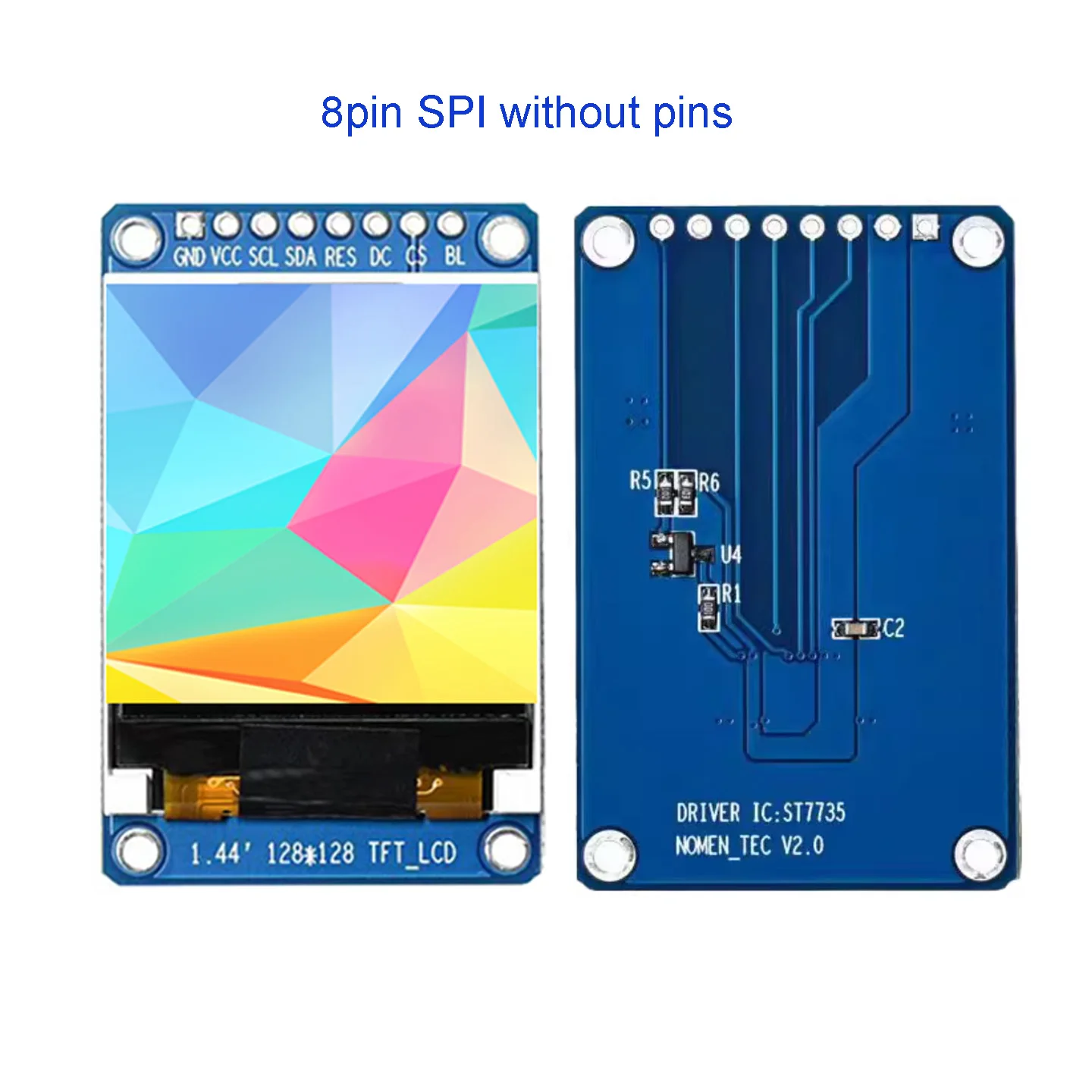 1,44 pulgadas TFT 128*128 pantalla Lcd módulo de color interfaz SPI 8p/10p/12p/ 14p ST7735 control