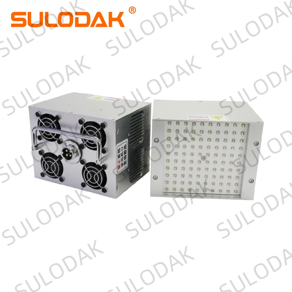 High Power Uv Led Curing System Air Cooling Uv Led Curing Lamp 100*100mm Led Ultraviolet Lamp for UV Curing