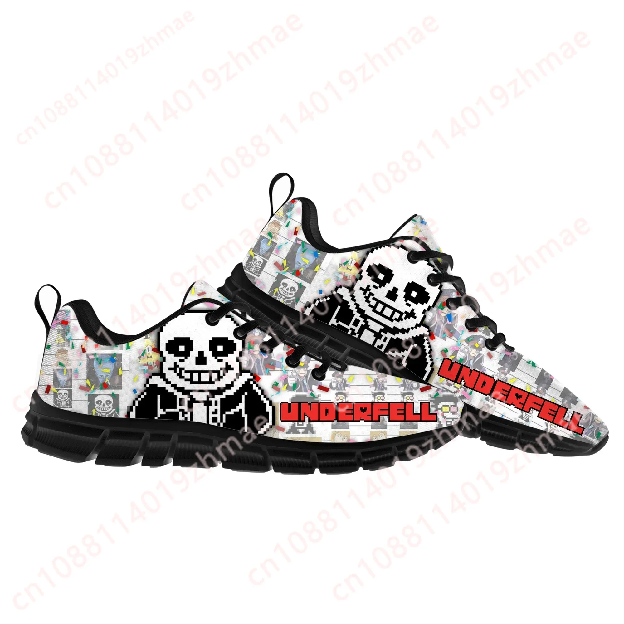 

Cartoon Game Undertale Sans Skull Sports Shoes Men Women Teenager Breathable Sneakers High Quality Sneaker Custom Built Shoes