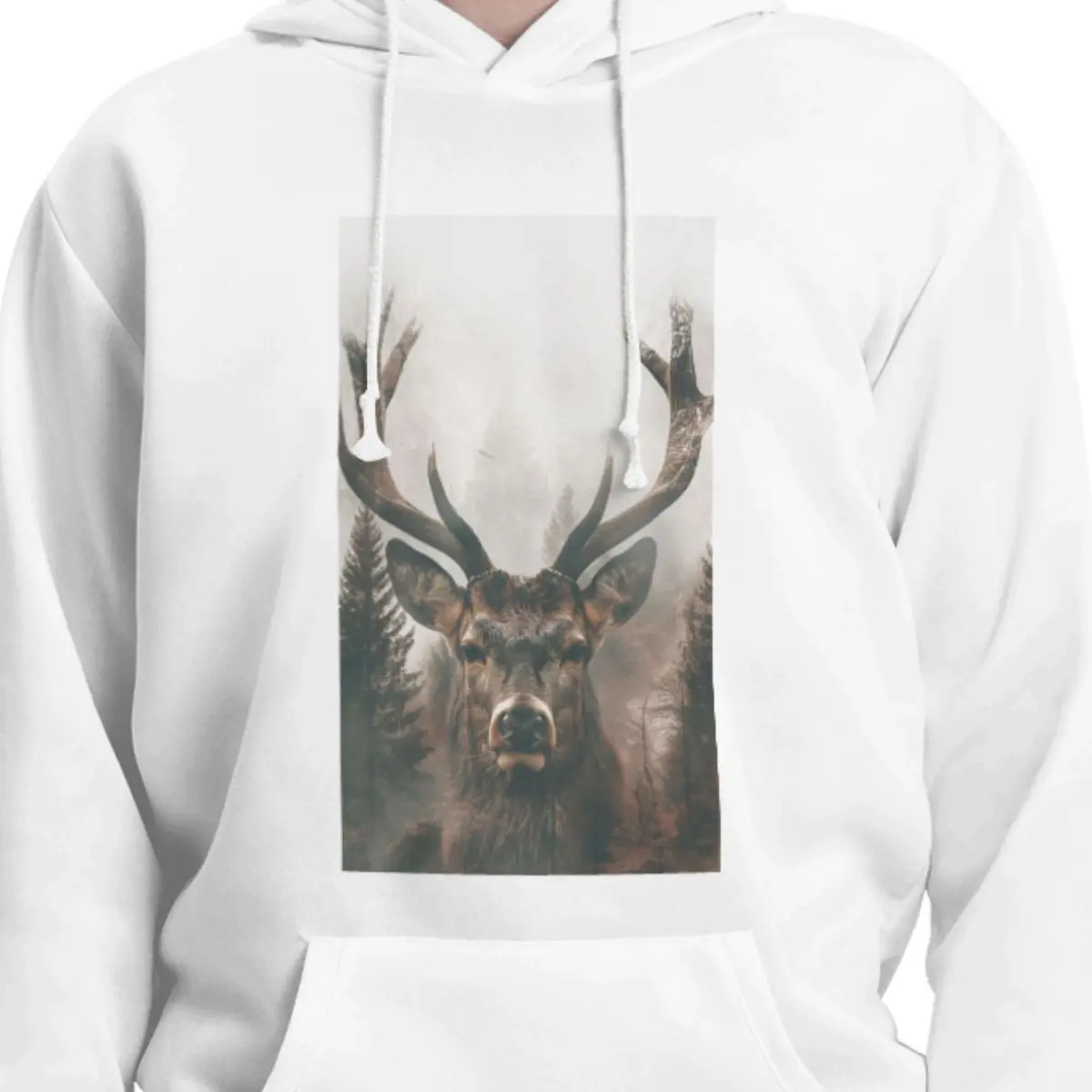 Wild Forest Elk Hoodies Men's Women Casual Pullover Sweatshirt Fashion Long Sleeve Hooded Autumn Winter