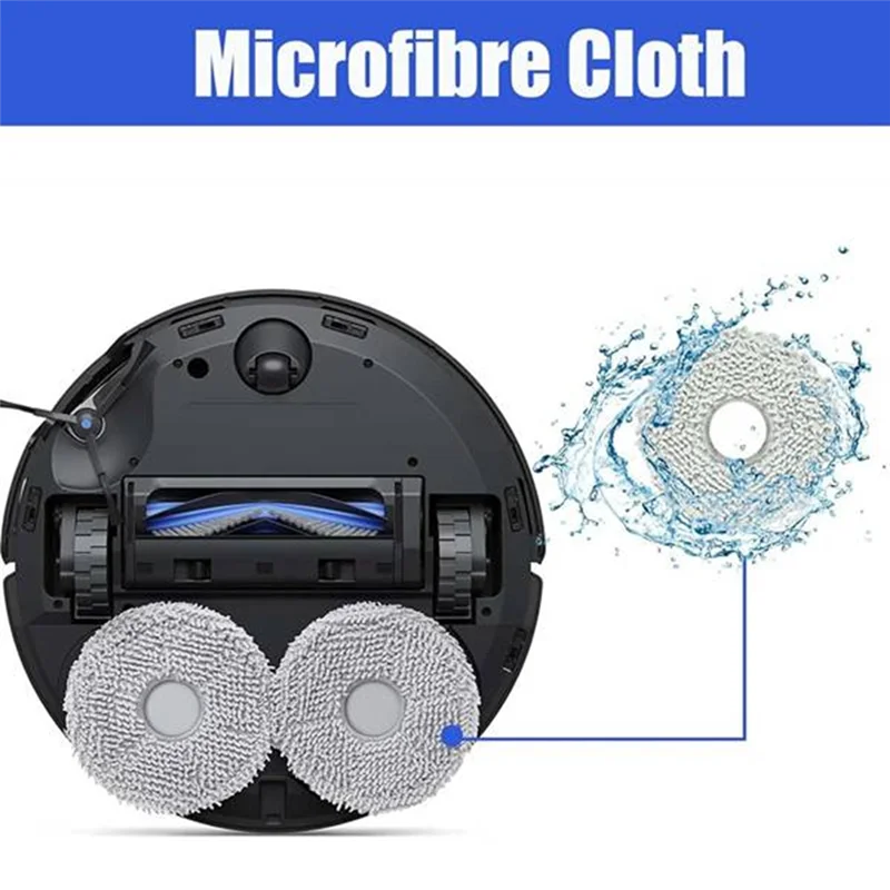 مجموعة فرشاة وفلتر وحقيبة غبار وممسحة ABRG-38PCS للمكانس الكهربائية Ecovacs Deebot T50 Pro/T50 Max Pro Omni