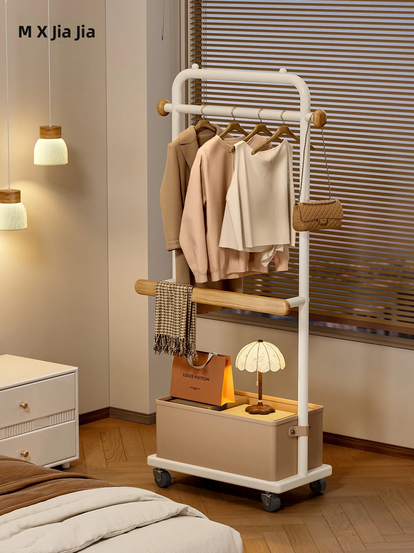 

Напольная вешалка для одежды в спальню, мобильная стойка для пальто, органайзер для вечерних нарядов, из углеродистой стали, в китайском стиле