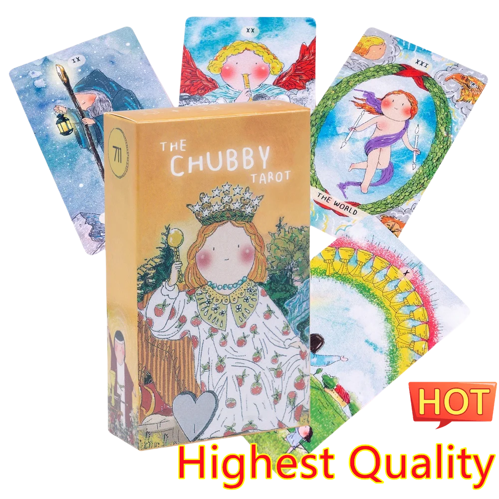 12X7cm Mysterious The Chubby Tarot Pang Xiao Hai Without Guide Book Powwow Decks Board Game  Miraculous Tarot Cards