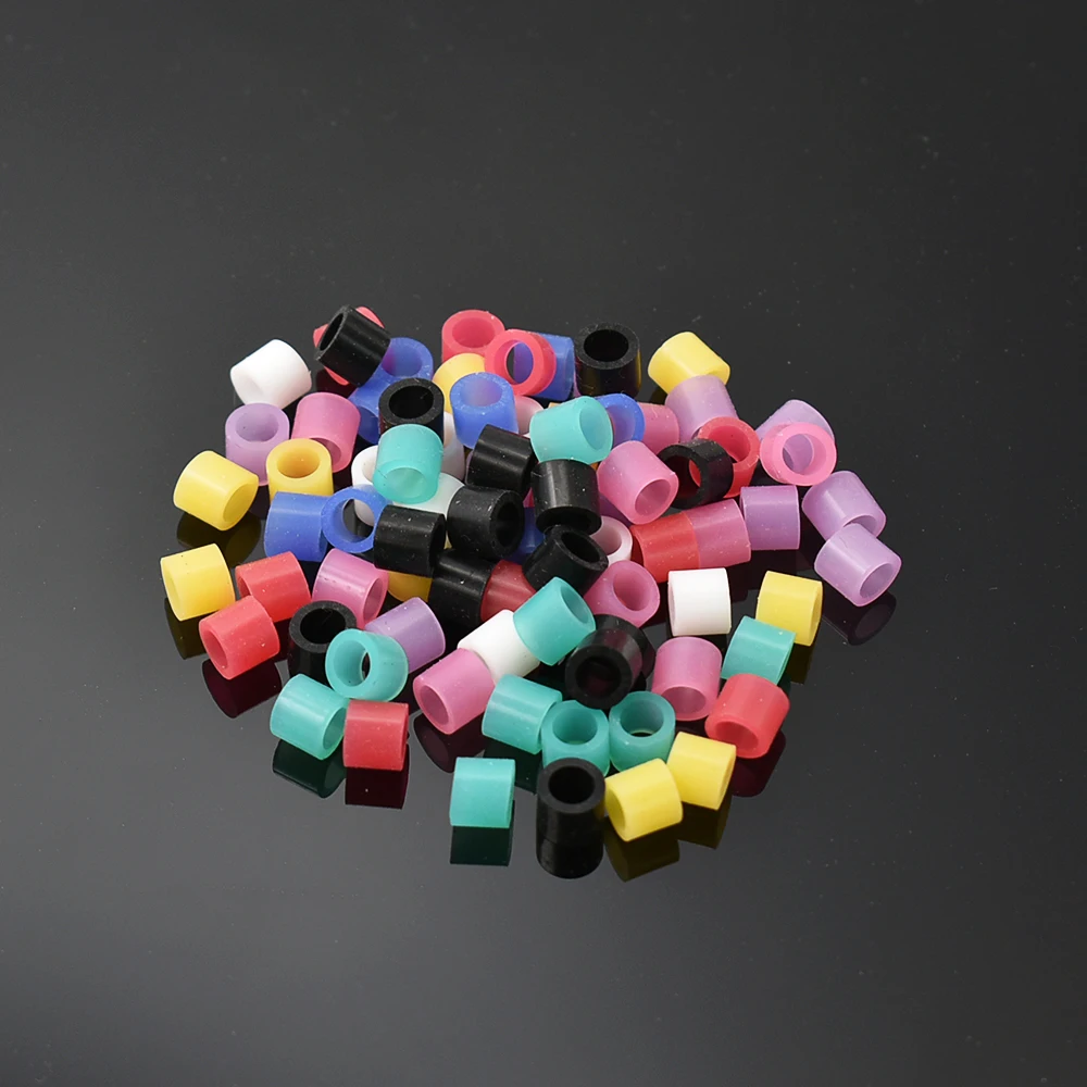 100 Pcs Dental Code Rings Standard Color Recognition Soft Silicone rings Fit All hand instruments Dentist materials box ring