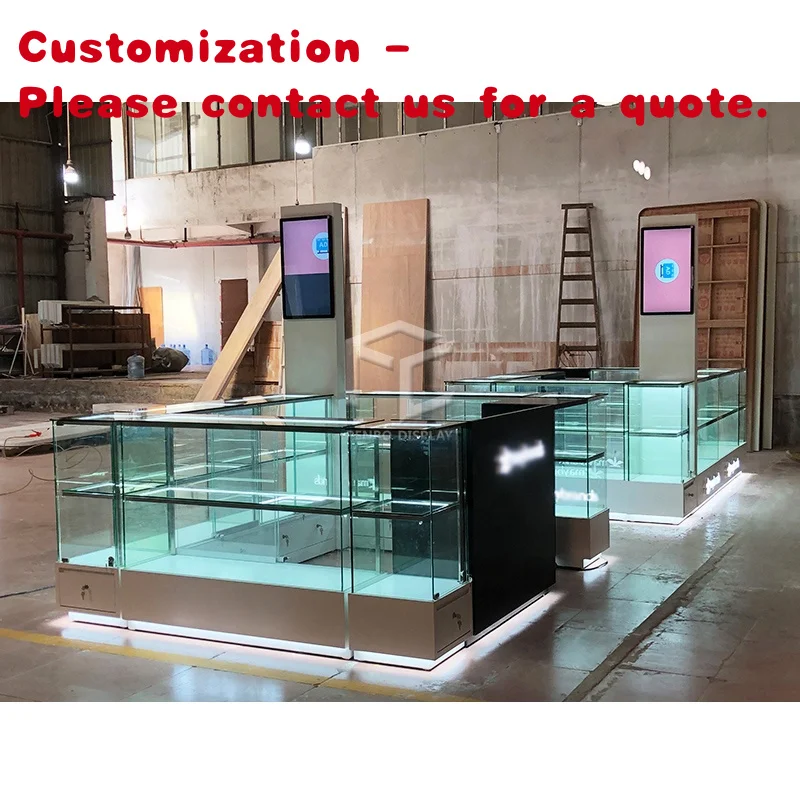 

на заказ.Современный розничный магазин Серебряный ювелирный киоск Дизайн Торговый центр Индивидуальный стеклянный магазин Витрина Ювелирный киоск Sa