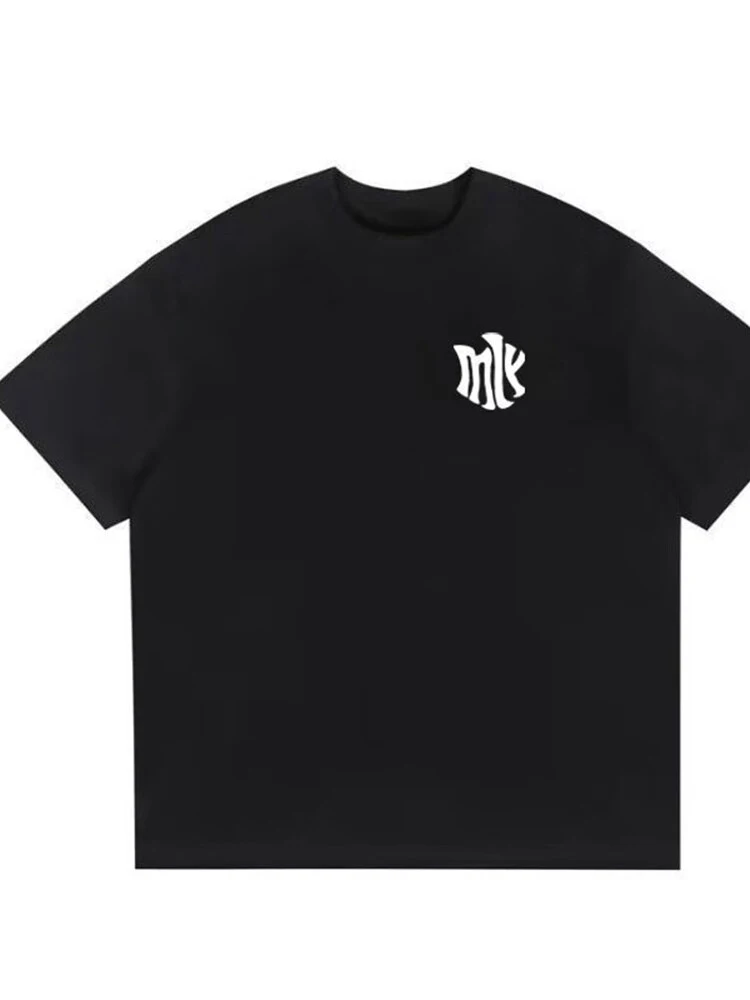 

Adhere to my 2025 summer new trend trend round neck pure cotton loose T-shirt men