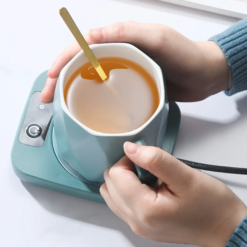 Electric Mug Warmer Milk Tea Water Heating Pad Cup Heater Warming Mat Constant  Thermostatic Coaster Low Power Home Office Gift