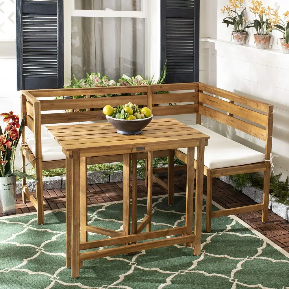 

PAT6754A Collection Wilton Teak and Navy Balcony Corner Lounge Outdoor Set