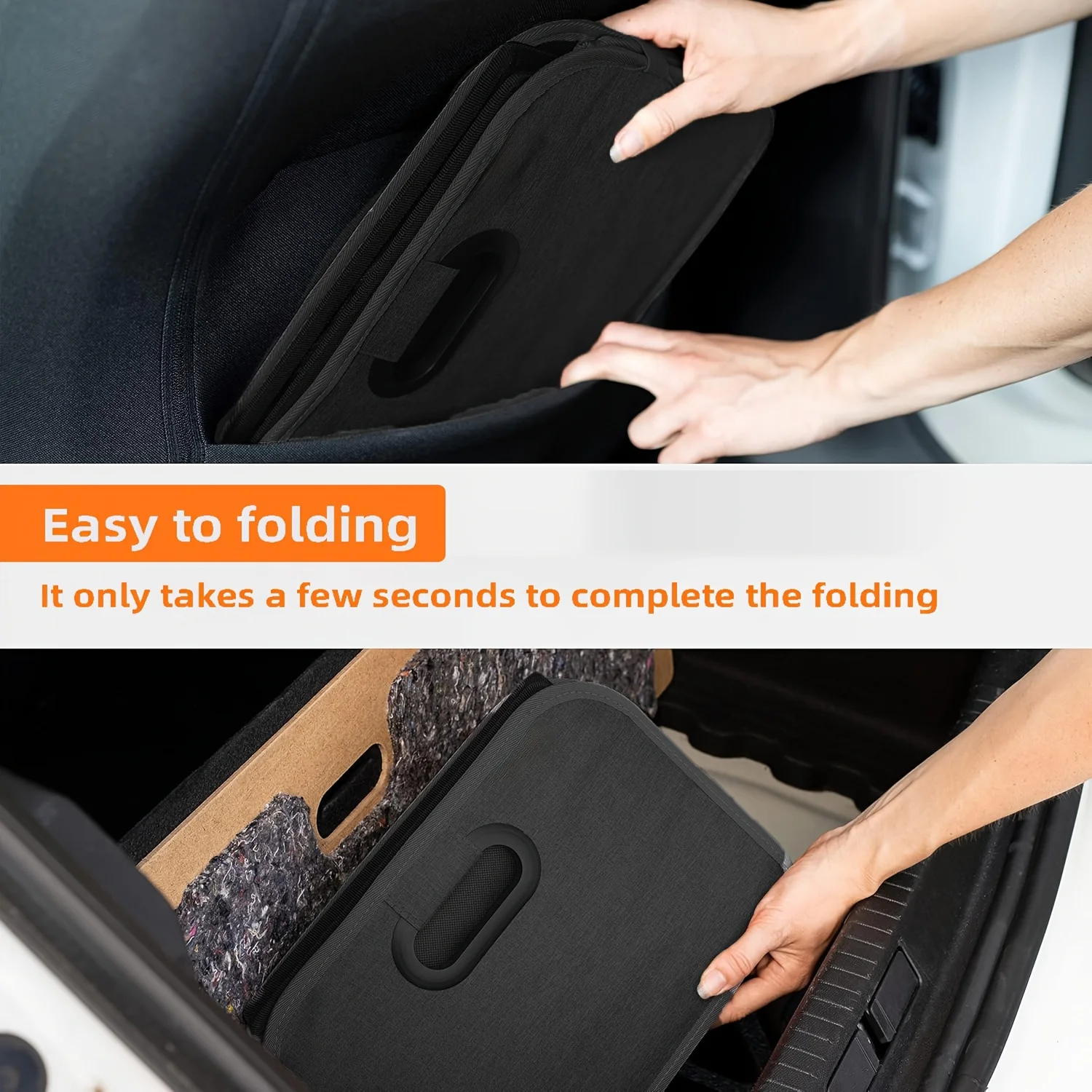 

Car Trunk Storage Box Shockproof Car Organizer Trunk Folding Box Anti-Slip Storage Container Travel Multi Functional Storage Box