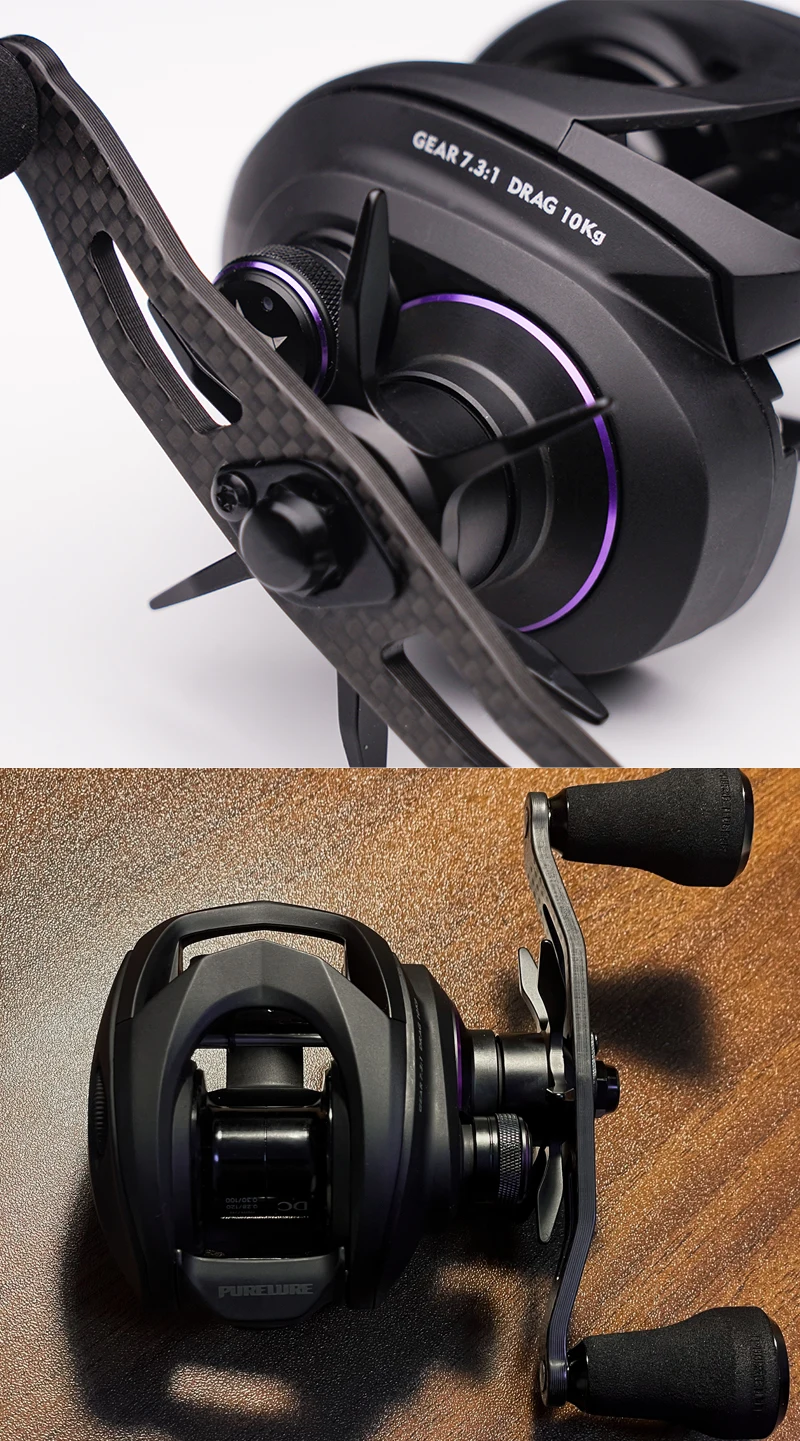 PURELURE ZANA MAX 10KG SV+DC Dual-Modus 7.3:1 Übersetzung Salzwasserbeständige Vollmetall 215g Macro Monster 10+1 Kugellager Baitcasting-Rolle – Detail 25