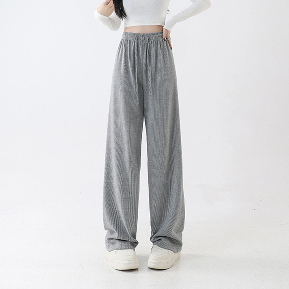 

For All Seasons High Waist Pants Basic Casual Wide-leg Trousers Wide-leg Fashion Casual Wide-leg Polyester Fabric