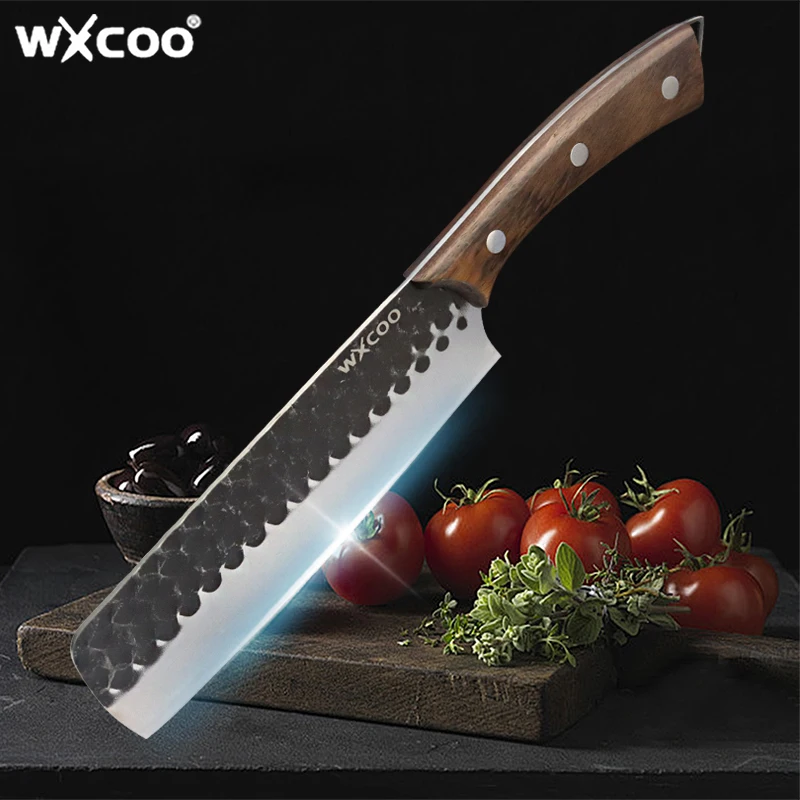 Stainless Steel Forged Kitchen Knife Women's Chef's Knife Multi-Function Vegetable Fruit Slicer Fish Fillet Knife Wooden Handle